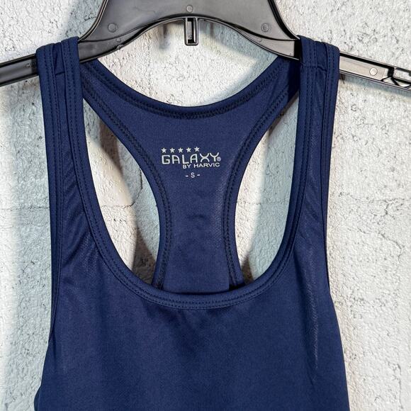 Galaxy By Harvic Women's Moisture Wicking Racerback Tanks navy Small - Picture 2 of 8